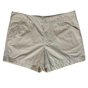 Columbia Kenzie Cove Womens Khaki Cotton Shorts Size 14